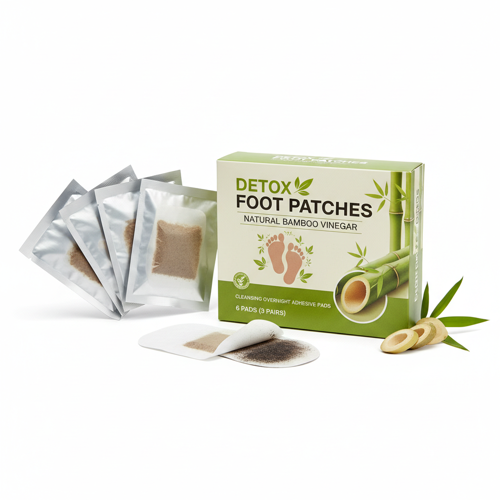 10-Piece Pack Detox Foot Patches Natural Herbal Mugwort Leaf Foot Patches Cleanse Toxins from Body and Feet Relieve Stress Aid Sleep