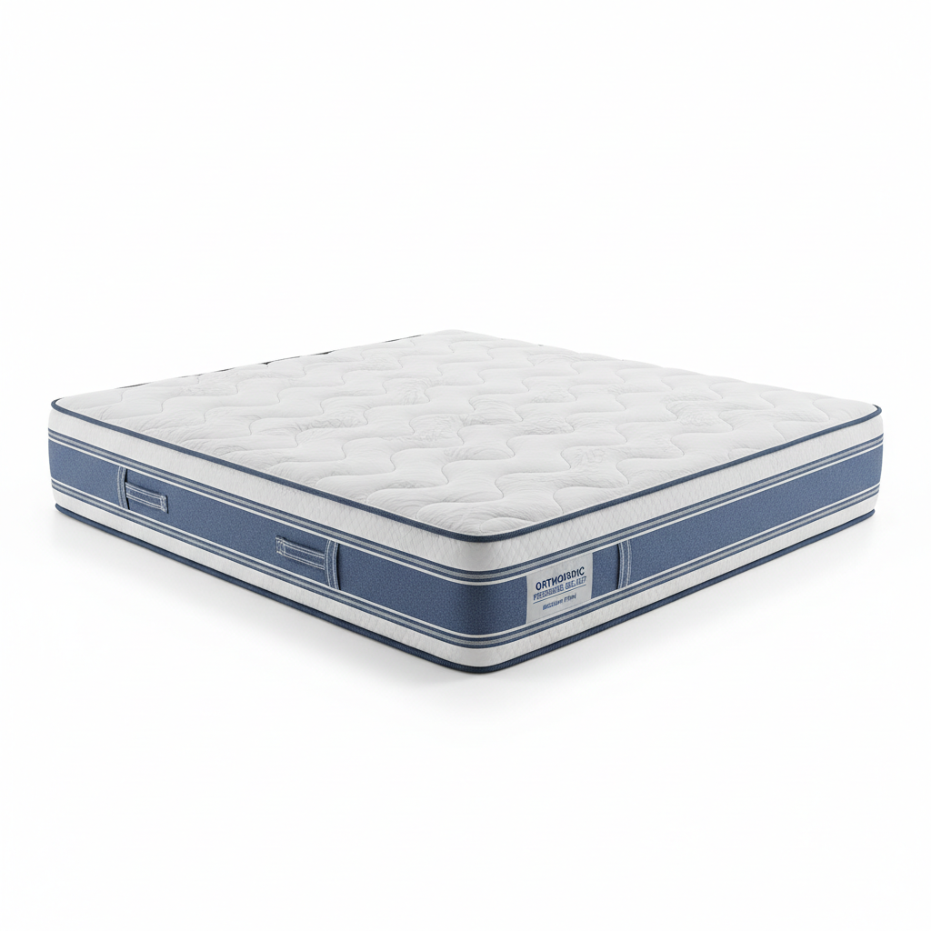 Mattress with checkered three-dimensional edges, 4 colors, Queen size
